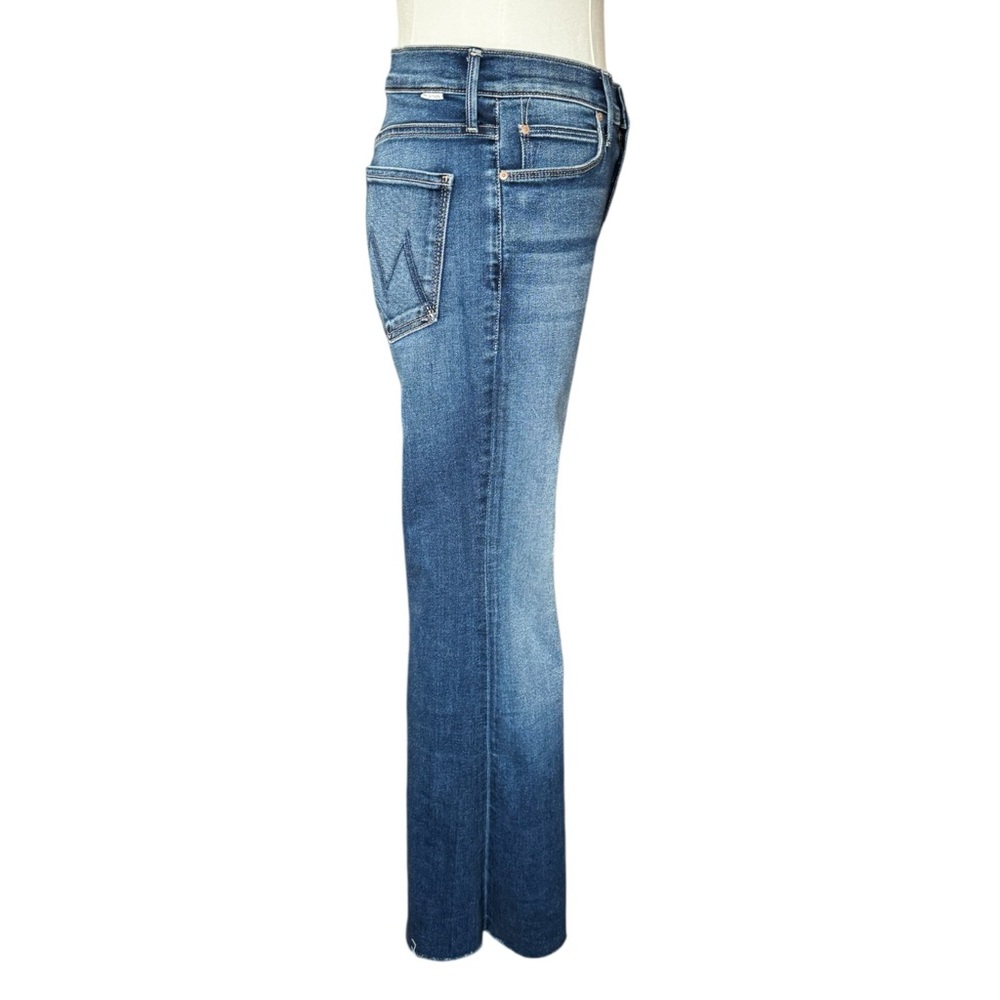 Mother The Lil’ Doozy Fray Jeans in Scorchin Hot Wash Blue Size: 30 - Picture 6 of 15